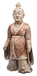 Chinese Earthenware Robed Figure