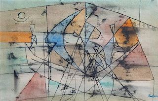 Kit Barker , (American, 1916-1988), Abstract, 1951