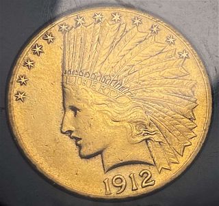 Last Minute! 1912-S Gold Indian Head $10 XF