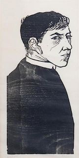 Leonard Baskin, (American, 1922-2000), Self Portrait as a Priest