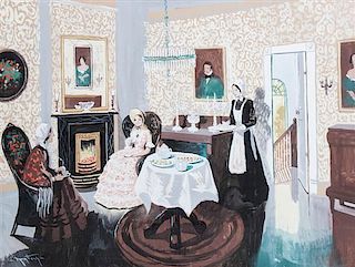Josef Pierre Nuyttens, (American, 1885-1960), Tea with Grandmother