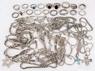 Jewelry, mostly silver