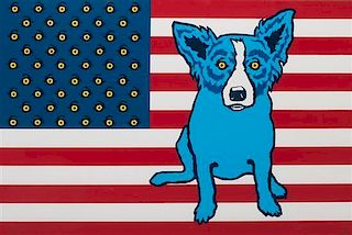George Rodrigue, (American, 1944-2013), Red, White and Blues