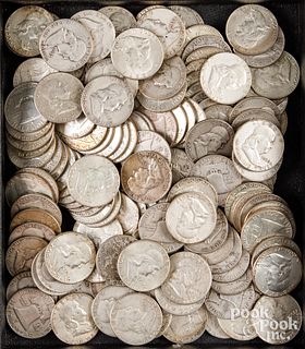 141 Franklin silver half dollars