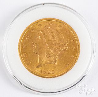 US 1900-S Liberty Head twenty dollar gold coin
