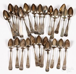 Coin silver spoons