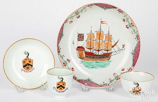 Four pieces of Chinese export porcelain, 19th c.