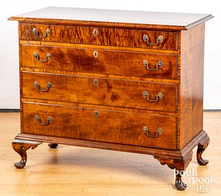 Pennsylvania tiger maple chest of drawers