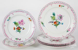 Six KPM porcelain plates