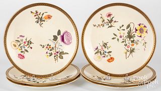 Six Royal Worcester porcelain plates