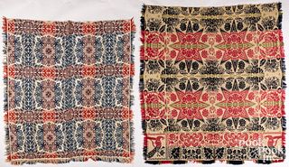 Two Jacquard coverlets, mid-19th c.