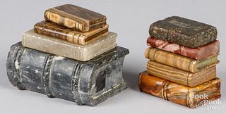 Collection of nine stone books, ca. 1900