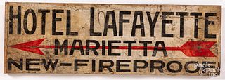 Painted pine trade sign, 19th c.