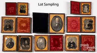 Group of various photographs in leatherette cases