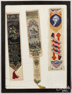 Four silk Stevengraphs, 19th c.