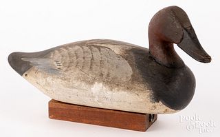 Canvasback duck decoy, mid 20th c.