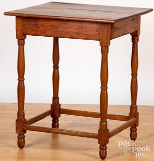 Oak and pine tavern table, late 18th c.