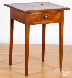 Pine one-drawer stand, 19th c.