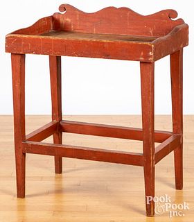 Painted pine wash stand, 19th c.