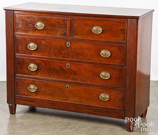 English mahogany chest of drawers, 19th c.