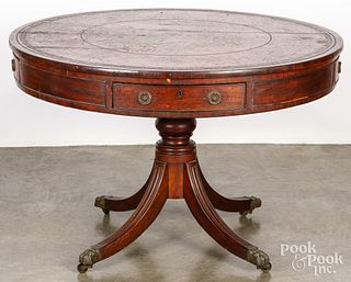 English mahogany drum table, early 19th c.