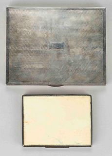 AMERICAN STERLING AND ITALIAN 0.800 SILVER CIGARETTE CASES, LOT OF TWO
