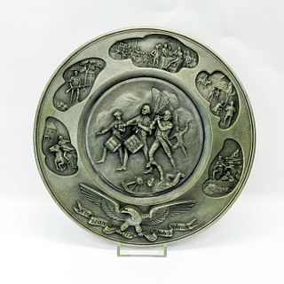 PW Baston Pewter Plate, American 1776 Independence