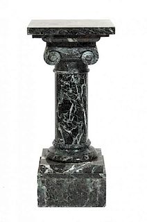 A Continental Marble Pedestal, Height 31 1/2 inches.