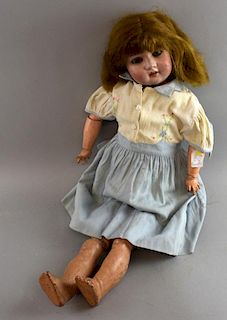 Simon Halbig bisque headed doll no 914 on composite doll jointed body, 71cm high,