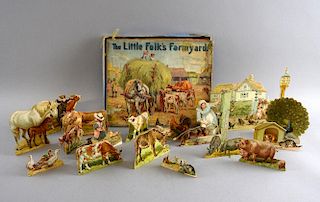 The Little Folks Farmyard, 17 stand ups in box,