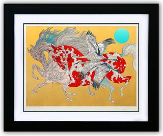 Guillaume Azoulay- Silkscreen Serigraph with Gold Leaf "It Takes Two"