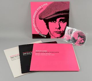 Elton John Set of 3 different 12 inches Vinyl remix promos for ﾑAre You Ready For Loveﾒ plus the released 12ﾔ and 2 pro