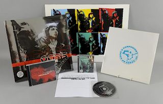 Oasis - ﾑFamiliar To Millionsﾒ Liam & Noel limited edition screen print No. 145/300 (13.5 x 18.5 inches), triple vinyl se