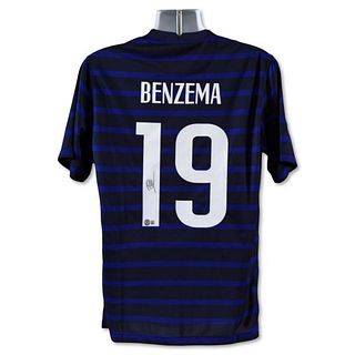 France National Team Jersey (2021) Autographed by Professional Footballer, Karim Benzema with Certificate of Authenticity.