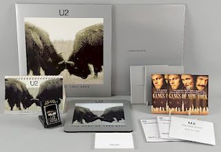 U2 - The Best Of 1990 - 2000 double vinyl, Zippo lighter, mouse mat, calendar, post-it notes, double 12 inch vinyl remix pack