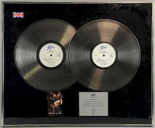 George Michael BPI presentation discs presented to Morrison Leahy Music to recognise sales in the United Kingdom of more than