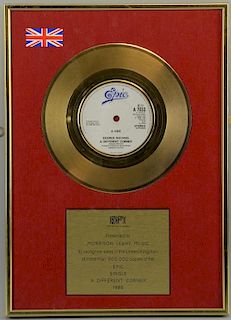 George Michael BPI presentation disc presented to Morrison Leahy Music to recognise sales in the United Kingdom of more than 