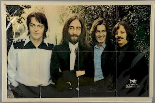 The Beatles Official Fan Club poster (20 x 30 inches) & another promotional poster (18 x 25 inches), (2)