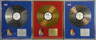 David Cassidy - Two BPI presentation discs presented to Dick Leahy & Morrison Leahy Music to recognize sales in the United Ki