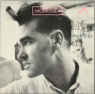 Morrisey - A signed copy of the album 'Pregnant For The Last Time', inscribed in black felt pen 'Morrisey, thoughts to Mike',