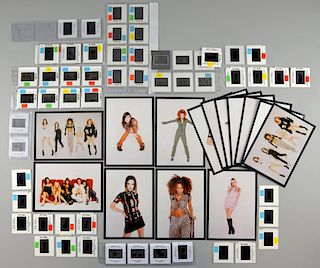 The Spice Girls: A collection of 14 publicity stills and approximately 50 photographic slides (6 relating to Mel C as a Solo 