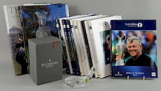 Golf - Waterford Crystal golf club head (boxed) & a collection of Golf books