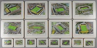 Football Memorabilia: World Cup 1966 - A rare complete boxed set of 8 place mats and 8 coasters, each featuring a World Cup E