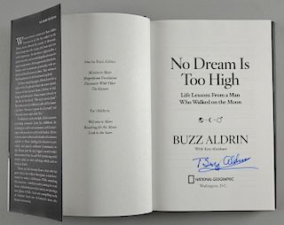 Astronauts / Buzz Aldrin: An autographed hard-backed first edition of autobiography 'No Dream Is Too High', signed to title p