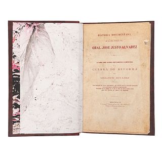 AC1860 - Álvarez, Melchor. Historia Documentada de la Vida Pública del Gral. José Justo Álvarez. México: 1905. Un croquis.