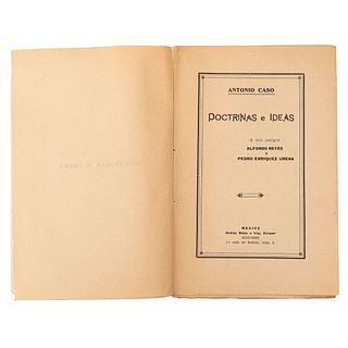 Caso, Antonio / Puig Casauranc, J. M. Doctrinas e Ideas / Páginas Viejas con Ideas Actuales. México: 1924 y 1925. Piezas: 2.