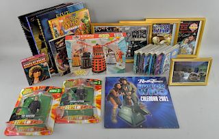 Doctor Who memorabilia including 'Destiny of the Daleks' cover, signed by Tom Baker & David Gooderson, 'The Movie' cover, sig