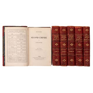 Delord, Taxile. Histoire de Second Empire. Paris: Ancienne Librairie Germer Bailliere et Co. - Felix Alcan, 1869 - 1876. Piezas: 6.