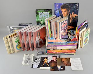 Doctor Who - Collection of books, annuals, large hardbacks, paperbacks & multiple autographs including Colin Baker