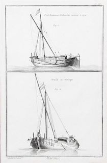 An 18th Century Nautical Engraving, Published by Alexander Hogg, Largest: 9 1/2 x 15 inches.